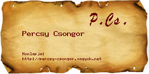 Percsy Csongor névjegykártya